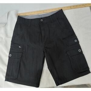 IRON mens cargo shorts black inseam 30"